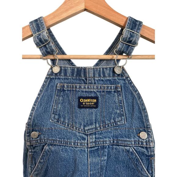 Vintage Oshkosh B'Gosh Denim Vestback Short Overalls Medium Wash 12 months - Picture 2 of 9